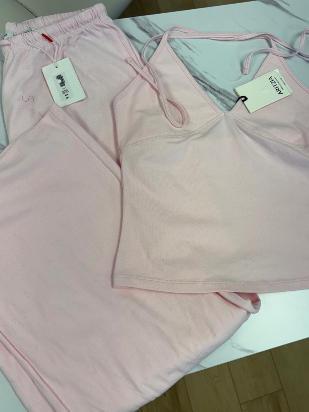 NWT aritzia villa pink set